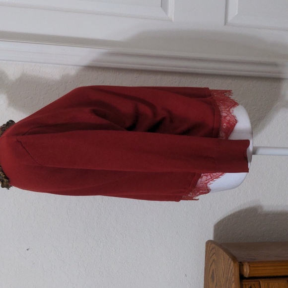 Stitchcount Women's Red Long Sleeve Open Sweater. Size M NWT - Picture 5 of 7